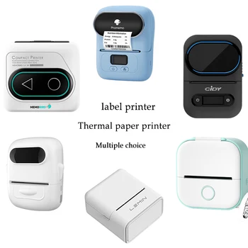 Принтер этикеток Термопринтер для домашней одежды Ручной принтер штрих-кодов Канцелярские принадлежности Небольшие принтеры Bluetooth-принтеры