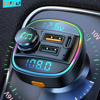 Bluetooth 5,0 FM-передатчик, автомобильный радиомодулятор громкой связи, MP3-плеер с адаптером сверхбыстрой зарядки USB мощностью 22,5 Вт для автомобиля