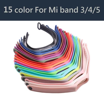 15 Цветной Ремешок для Xiomi Mi Band 4 Correa Браслет для Mi Band 5 Силиконовый Спортивный браслет Ремешок для часов Ремешок для Mi Band 4 Браслет