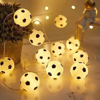 Струнный светильник креативной формы, мягкое освещение, Декоративная праздничная вечеринка, футбольная струнная лампа, подвесное украшение, принадлежности для вечеринок