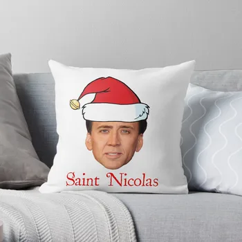 Рождественская подушка Святого Николая Кейджа, рождественские чехлы, наволочки, подушки для кровати, рождественские чехлы для подушек