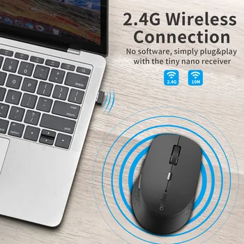 Беспроводная мышь с USB-приемником, многорежимная беспроводная мышь для портативного компьютера, ПК Macbook, мышь с частотой 2,4 ГГц и разрешением 1600 точек на дюйм