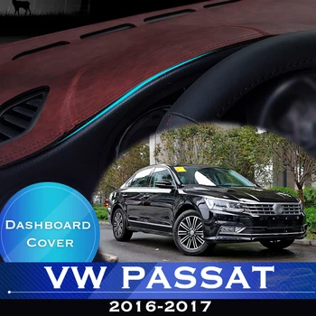 Для Volkswagen VW Passat 2016-2017, приборная панель автомобиля, избегайте освещения, панель для инструментов, крышка стола, кожаный противоскользящий коврик