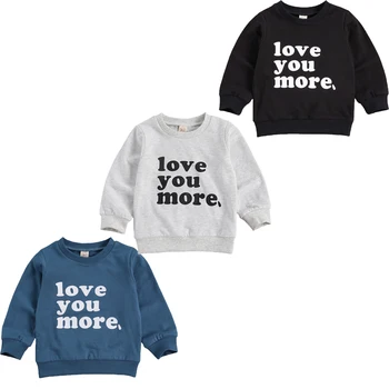 FOCUSNORM от 0 до 4 лет, осенние толстовки для маленьких девочек и мальчиков, пуловеры с длинными рукавами и буквенным принтом, повседневные топы 3 цвета