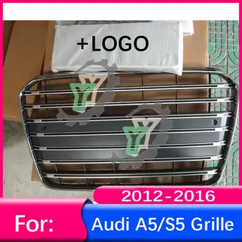 Для Audi A5 2012 2013 2014 2015 2016 Решетка переднего бампера автомобиля Центральная панель для укладки верхней решетки (модифицирована для стиля S5)