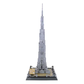 Самая высокая архитектура в мире, Башня Бурдж Халифа в Дубае, Маленькие строительные блоки, наборы кирпичей для детских игрушек