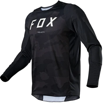 2023 Футболка для велоспорта fox teleyi, одежда для гонок на горных велосипедах с длинным рукавом, майки для мотокросса DH MTB Offroad BMX Оптом